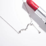 925 Silver Moon Necklace Star River Pendant Fine Jewelry Women