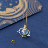 Moonstone Necklace 925 Sterling Silver Clear Earth Chain Jewelry
