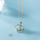 Moonstone Necklace 925 Sterling Silver Clear Earth Chain Jewelry