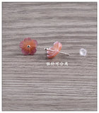 925 Sterling Silver Shell Petal Flower Art Earrings