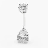 925 Silver Navel Piercing Cubic Zircon Belly Button Ring