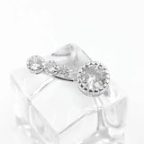 925 Sterling Silver Navel Piercing Ring CZ Bell Button Body Jewelry