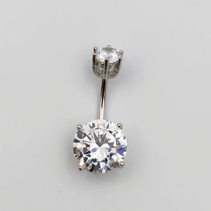 925 Silver Navel Ring CZ Belly Button Jewelry Women