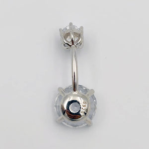 925 Silver Navel Ring CZ Belly Button Jewelry Women