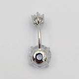 925 Silver Navel Ring CZ Belly Button Jewelry Women