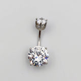 925 Silver Navel Ring CZ Belly Button Jewelry Women