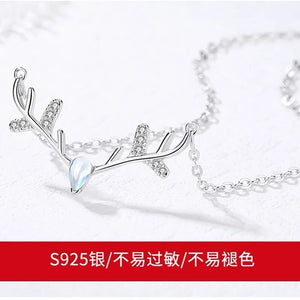 925 Sterling Silver Necklace Elk Necklace Friendship Necklaces