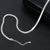 925 Sterling Silver Snake Link Chain Necklace Unisex