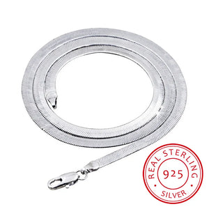 925 Sterling Silver Snake Link Chain Necklace Unisex