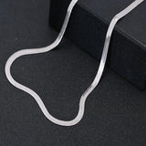 925 Silver Snake Link Chain Necklace