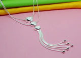 925 Silver Heart Pendant Necklace Sweet Charm Jewelry