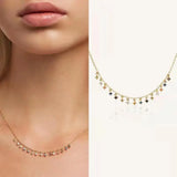 925 Silver Necklace for Women Zircon Pendant 18k Plated Choker
