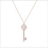 925 Silver Key Pendant Necklace Women