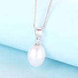925 Silver Necklace Pendant, Freshwater Pearl Jewelry