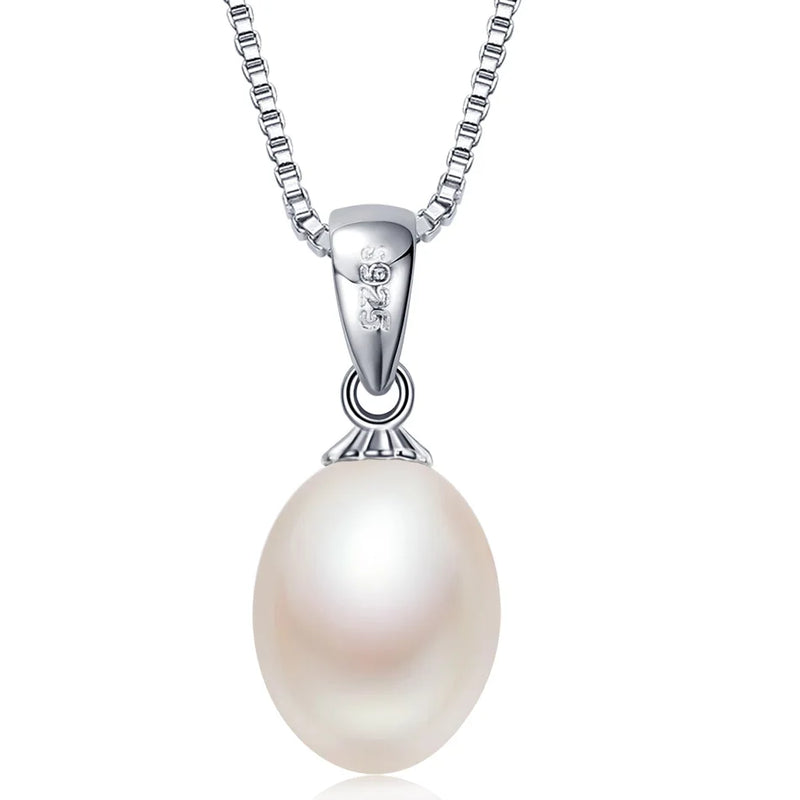 925 Silver Necklace Pendant, Freshwater Pearl Jewelry