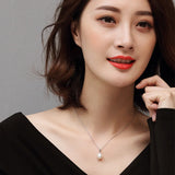 925 Silver Necklace Pendant, Freshwater Pearl Jewelry