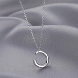 925 Silver Letter Necklace Clavicle Chain Jewelry for Women