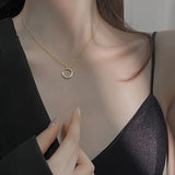 925 Silver Letter Necklace Clavicle Chain Jewelry for Women