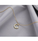 925 Silver Letter Necklace Clavicle Chain Jewelry for Women