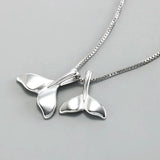 925 Sterling Silver Dolphin Pendant Necklace for Female Party