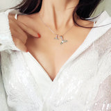 925 Sterling Silver Dolphin Pendant Necklace for Female Party