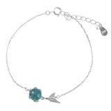 925 Silver Necklace & Zircon Fishtail Bracelet Set