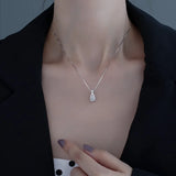 925 Silver Necklace Women's Letter Cross Collarbone Chain