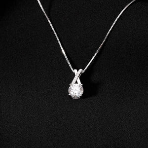 925 Silver Necklace Women's Letter Cross Collarbone Chain