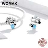 925 Silver Raccoon Charm Beads for Bracelet Pendant Making