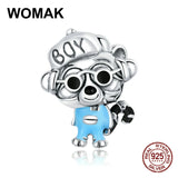 925 Silver Raccoon Charm Beads for Bracelet Pendant Making