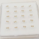 925 Silver Pearl Nostril Stud Nose Pin Body Jewelry 20pcs