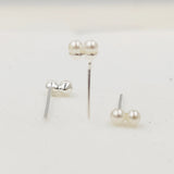 925 Silver Pearl Nostril Stud Nose Pin Body Jewelry 20pcs