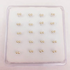 925 Silver Pearl Nostril Stud Nose Pin Body Jewelry 20pcs
