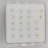 925 Silver Pearl Nostril Stud Nose Pin Body Jewelry 20pcs