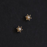 925 Silver Plated Stud Earrings for Women Flower Pearl Jewelry