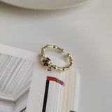 925 Silver Snake Ring with Zircon Cross for Women