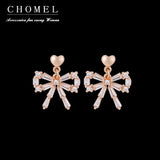 925 Silver Rosette Earrings Diamond Flash Fine Jewelry For Women