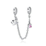 925 Sterling Silver Safety Chain Bead for Bracelet DIY Jewelry