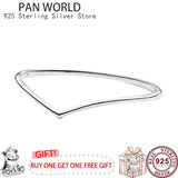 925 Sterling Silver Love Wishing Bone V-Shaped Women's Bracelet