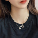 925 Sterling Silver Expression Pendant Necklace for Women
