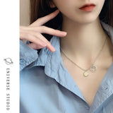 925 Sterling Silver Expression Pendant Necklace for Women