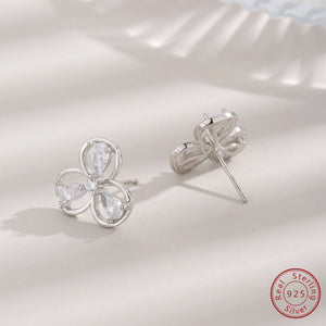 925 Silver Water Drop Zircon Earrings - Elegant Jewelry for Women