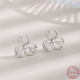 925 Silver Water Drop Zircon Earrings - Elegant Jewelry for Women