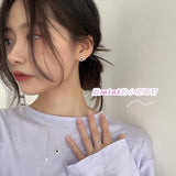 925 Sterling Silver Flower Earrings Small Cold Female Korea Jewelry