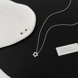 925 Sterling Silver Flower Earrings Small Cold Female Korea Jewelry