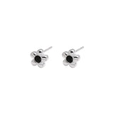925 Sterling Silver Flower Earrings Small Cold Female Korea Jewelry