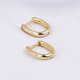 925 Sterling Silver Small Square Earrings 18K Jewelry Hoop Ear Buckles