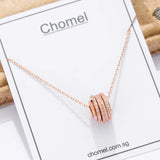 925 Silver Small Waist Necklace Full Diamond Choker for Women