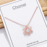 925 Silver Star Necklace 5 Pointed Choker Singapore Chomel Fine Jewelry
