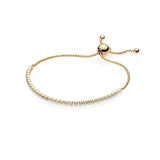 925 Silver Tennis Chain Pan Bracelet for Bead Charm DIY Jewelry